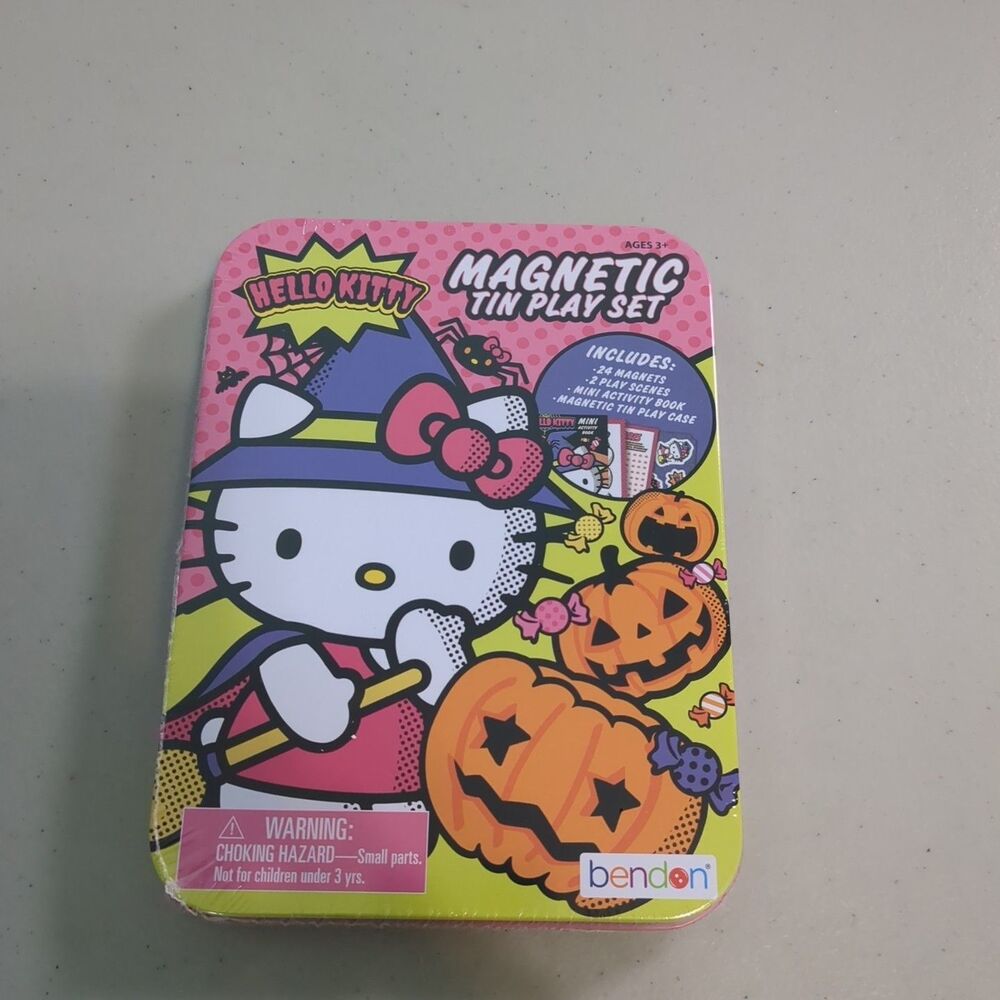 Bendon Hello Kitty Halloween Magnetic Tin Play Set- 24 magnets- Brand New